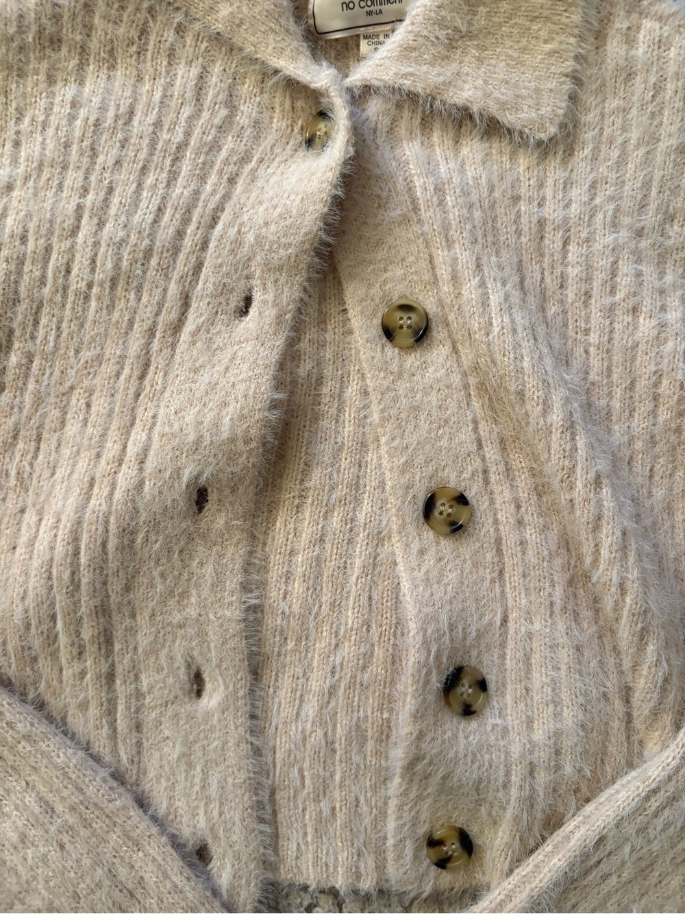 Cream Button Cardigan - Picture 2 of 4